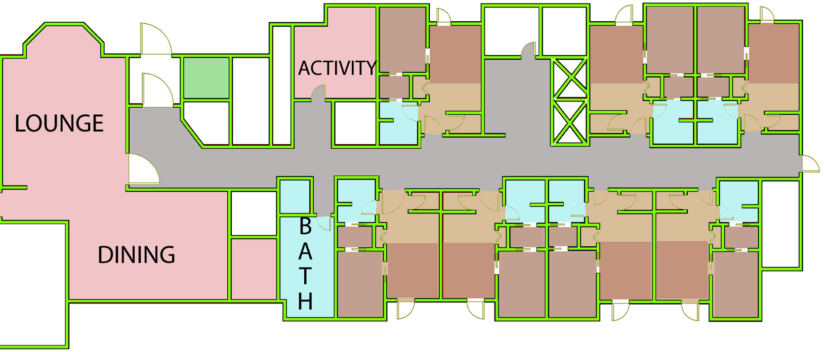 Floor Plan: Assisted Living at Ayre Manor